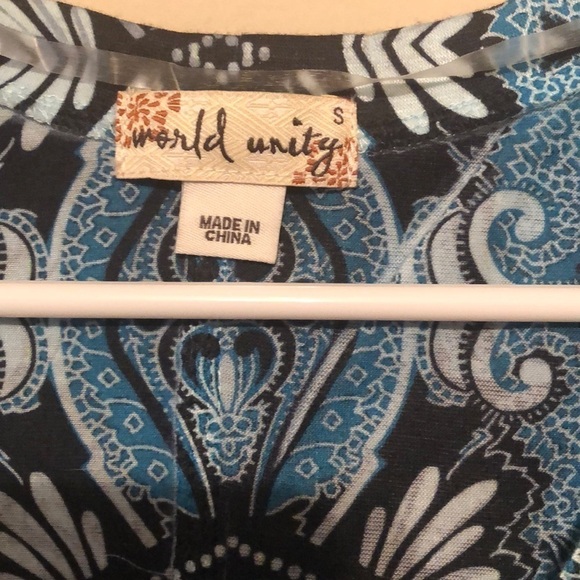 World Unity tunic top. Blue. Small - Picture 5 of 8